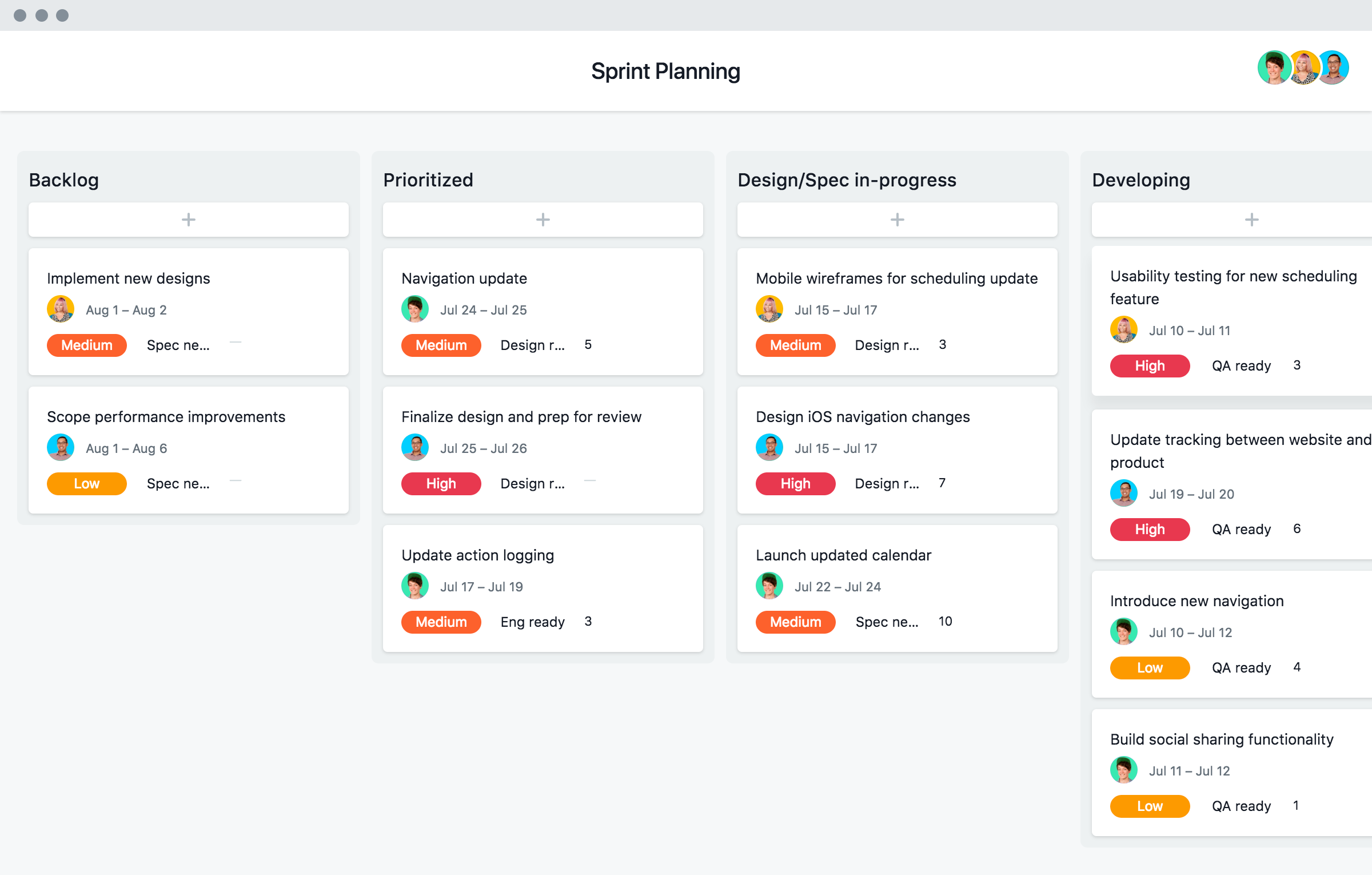 Sprint Planning Template • Asana