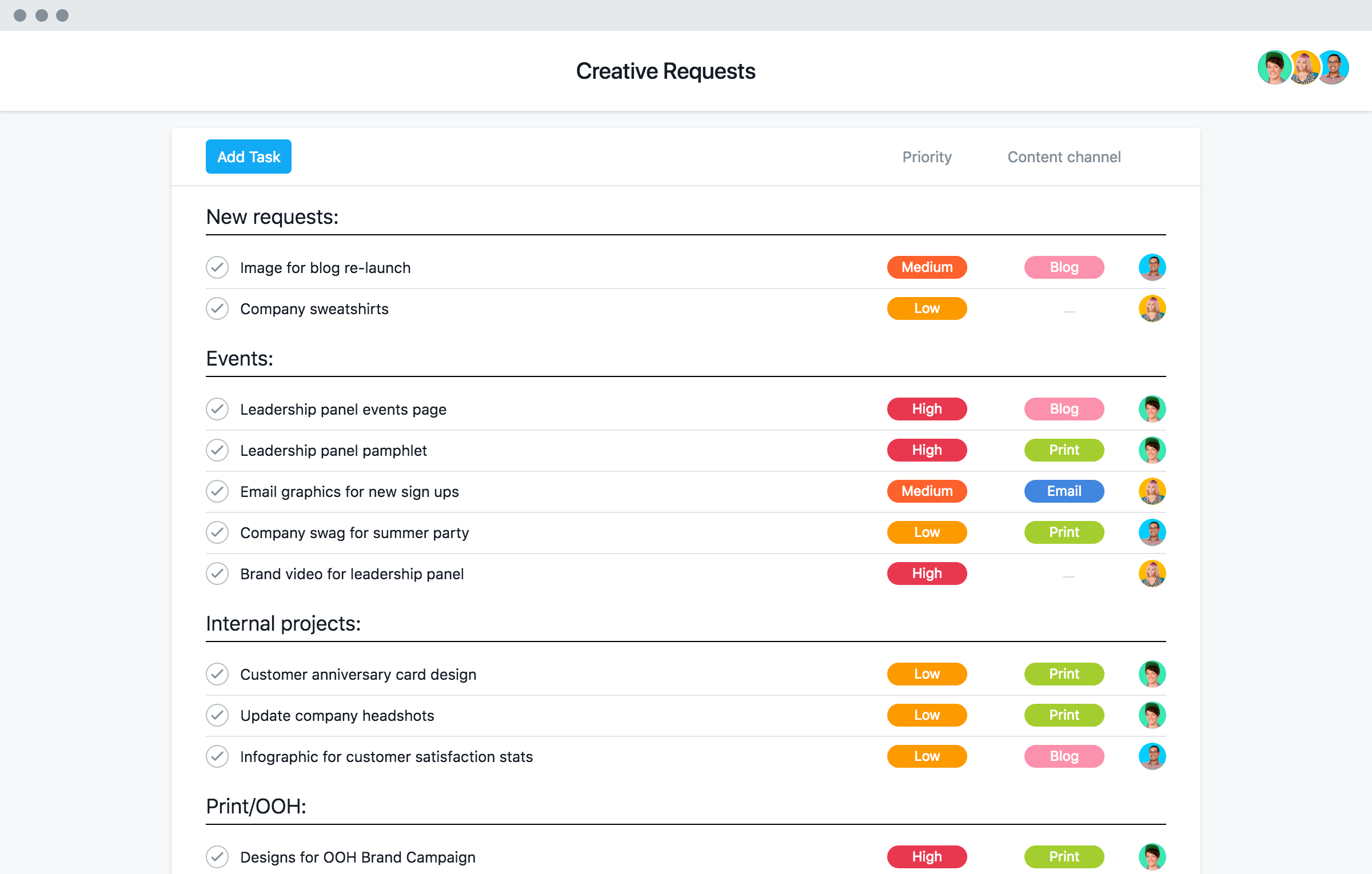 Marketing Creative Request Template Asana